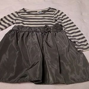 Girls taffeta and knit dress